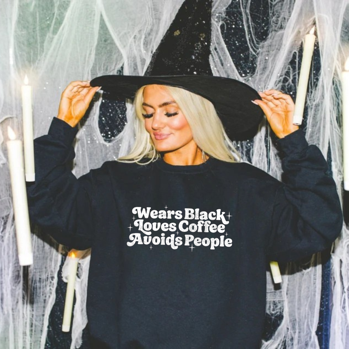 Wears black