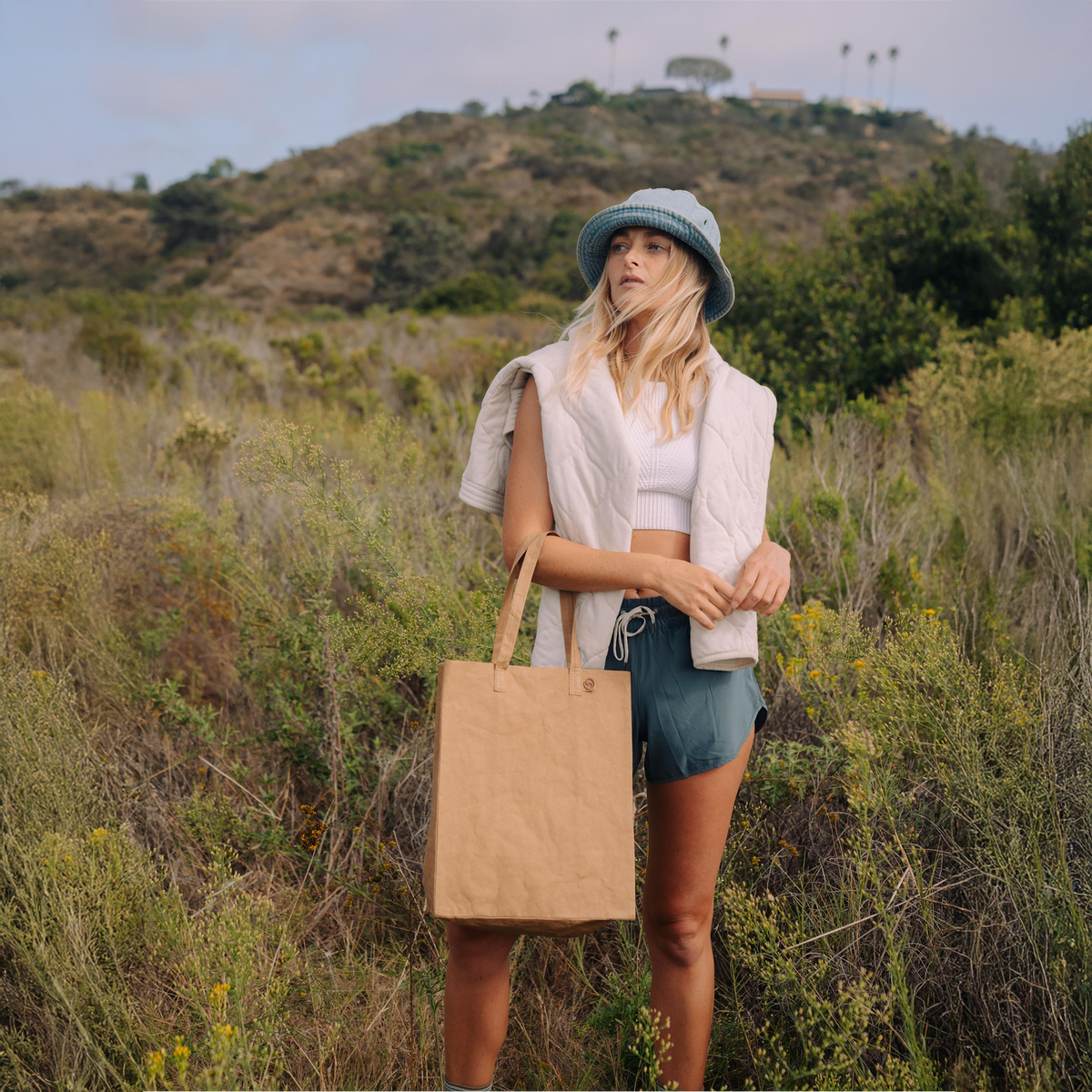 Market Tote, Reusable Vegan Leather Shopping Bag