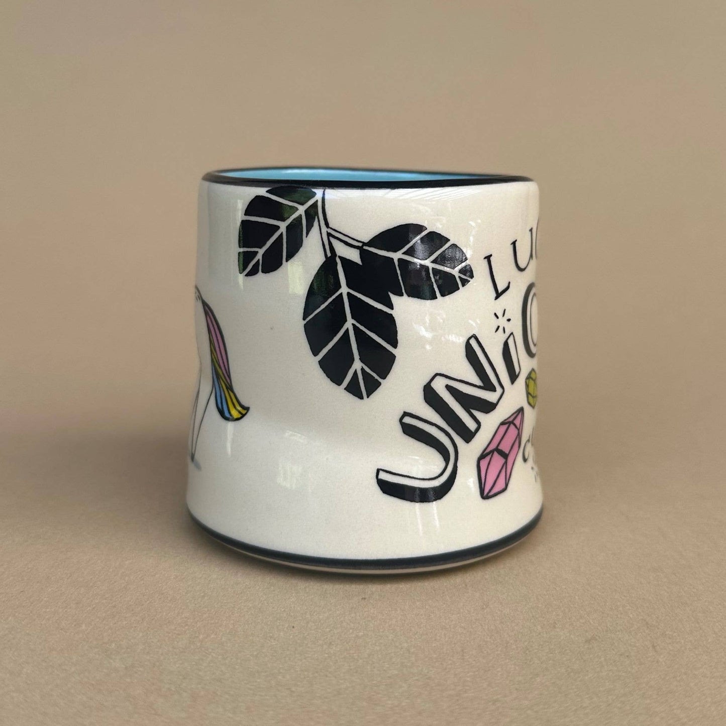 Lucky Unicorn Cup - Medium Cermaic Mug