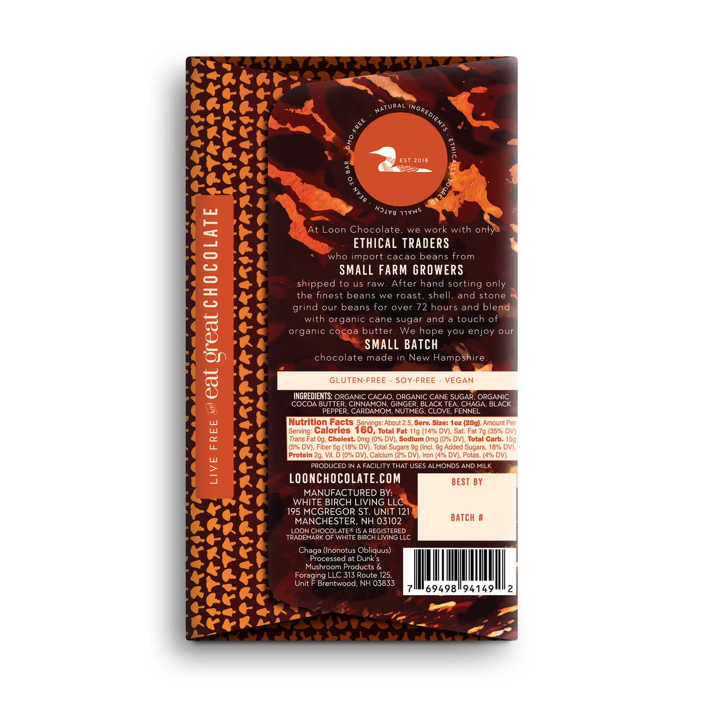 Chaga Chai Dark Chocolate