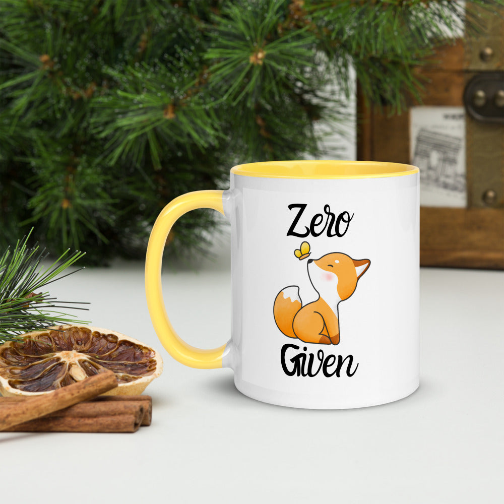 Zero Fox Given Mug Yellow Handle