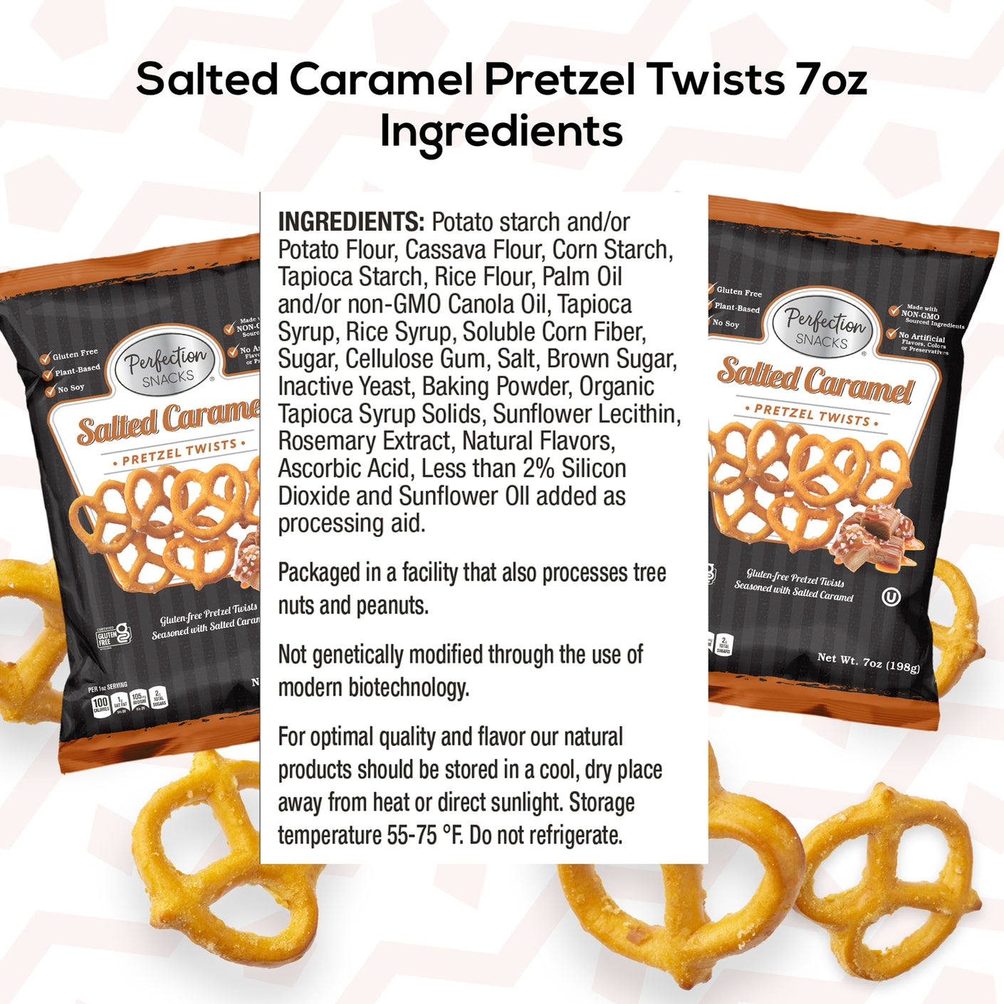 Salted Caramel Pretzel Twists, Gluten Free, 7oz Bag