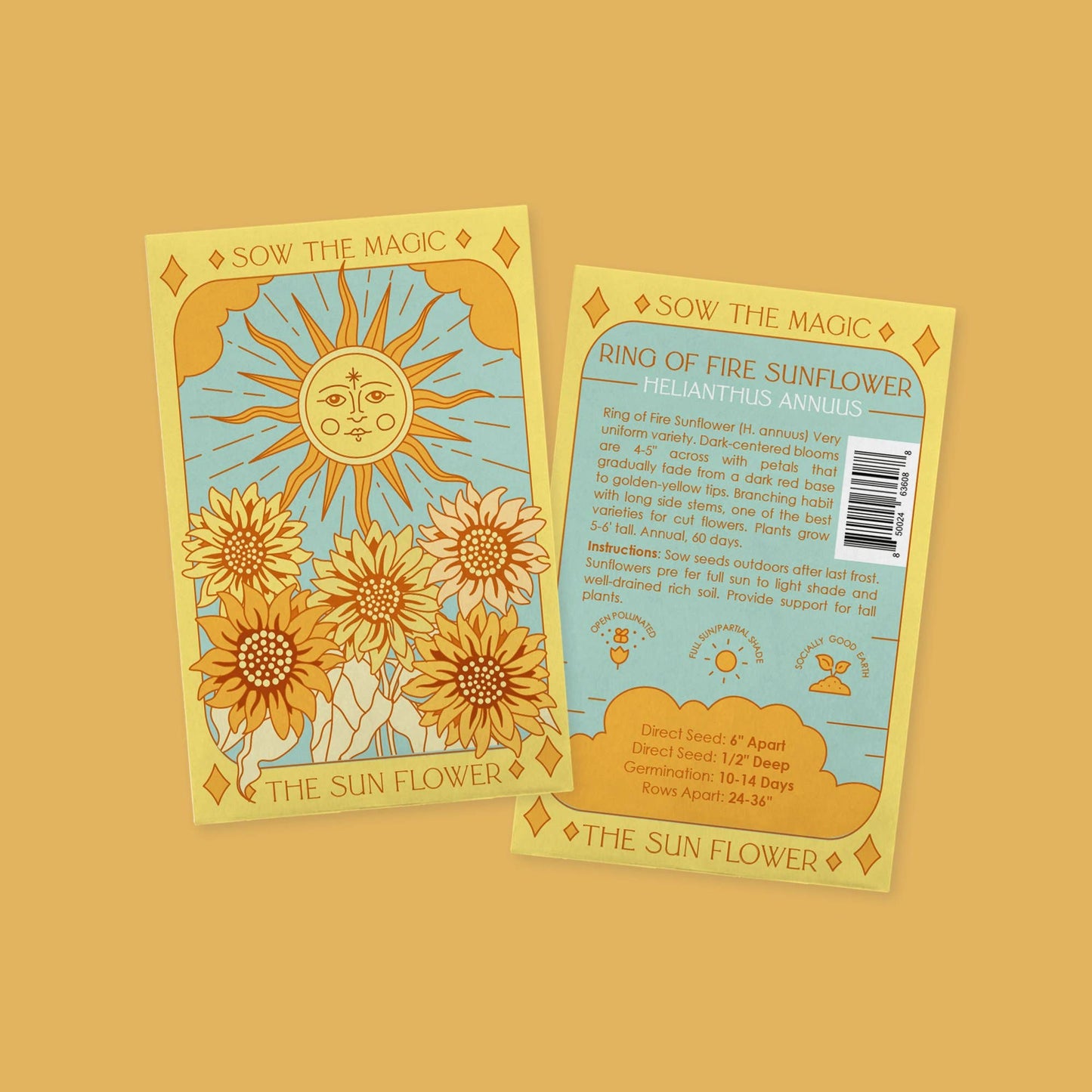 The Sunflower: Tarot Garden Seed Packet