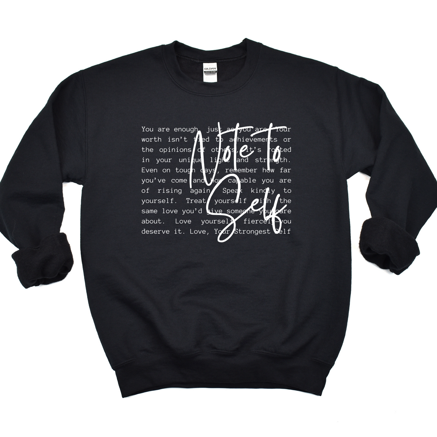 Wholesale Note to self Sweatshirt - Black Sweatshirt