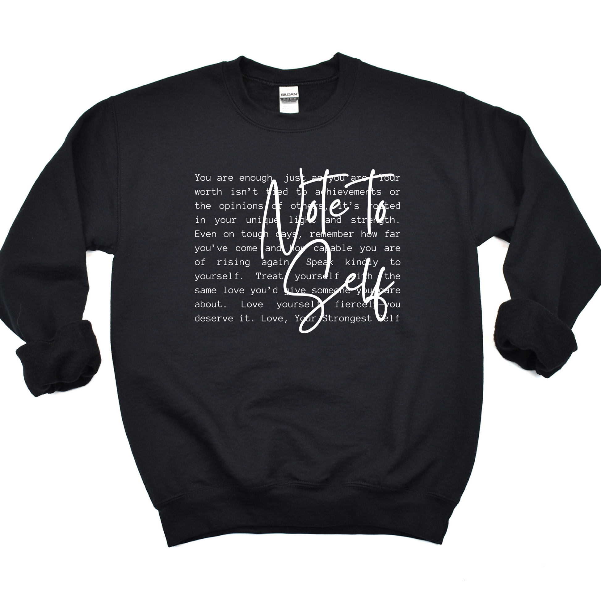 Wholesale Note to self Sweatshirt - Black Sweatshirt