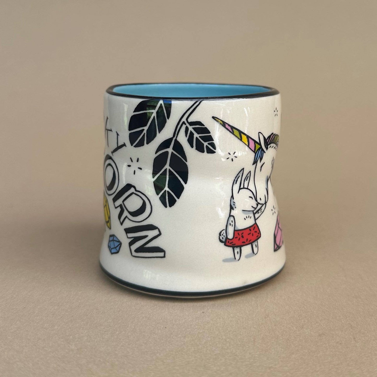 Lucky Unicorn Cup - Medium Cermaic Mug