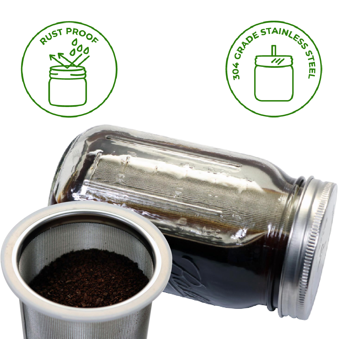 Cold Brew Coffee and Tea - Stainless Steel Filter Kit