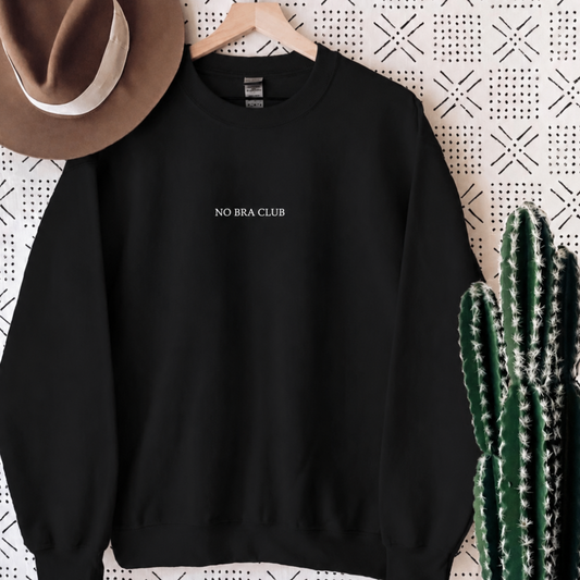 NO BRA CLUB embroidered sweatshirt