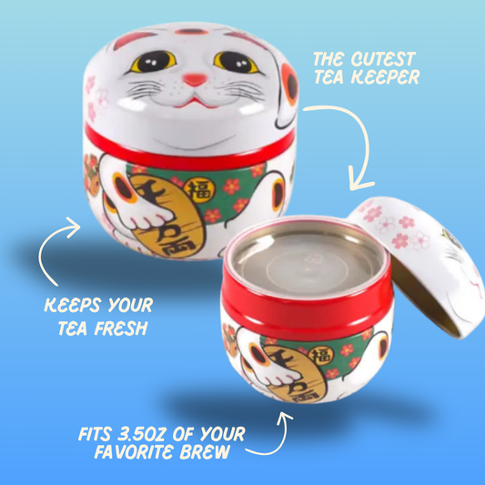 Lucky Cat Tea Canister