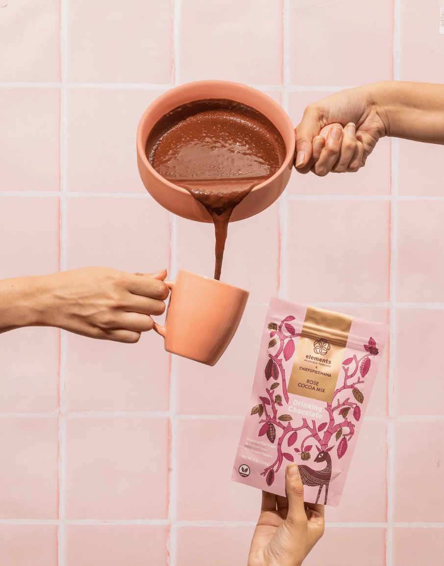 Rose Drinking Hot Chocolate 