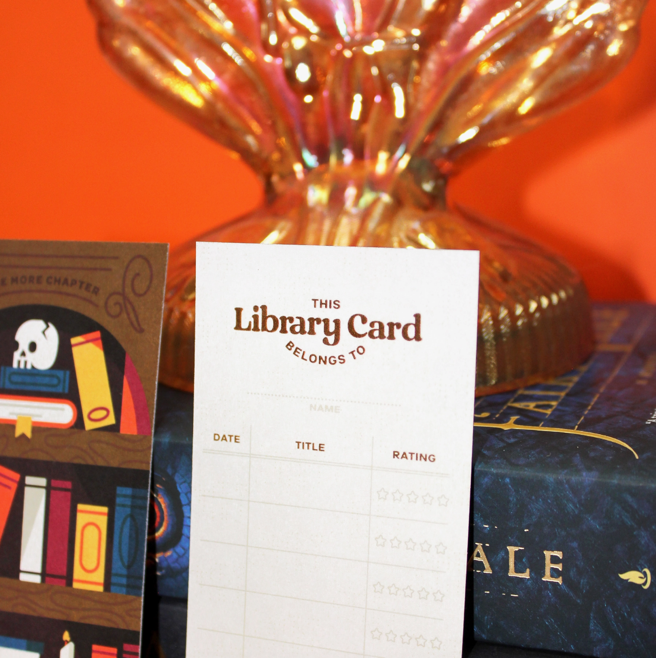 "Library Card" Dark Academia Book Reading Tracker Bookmark