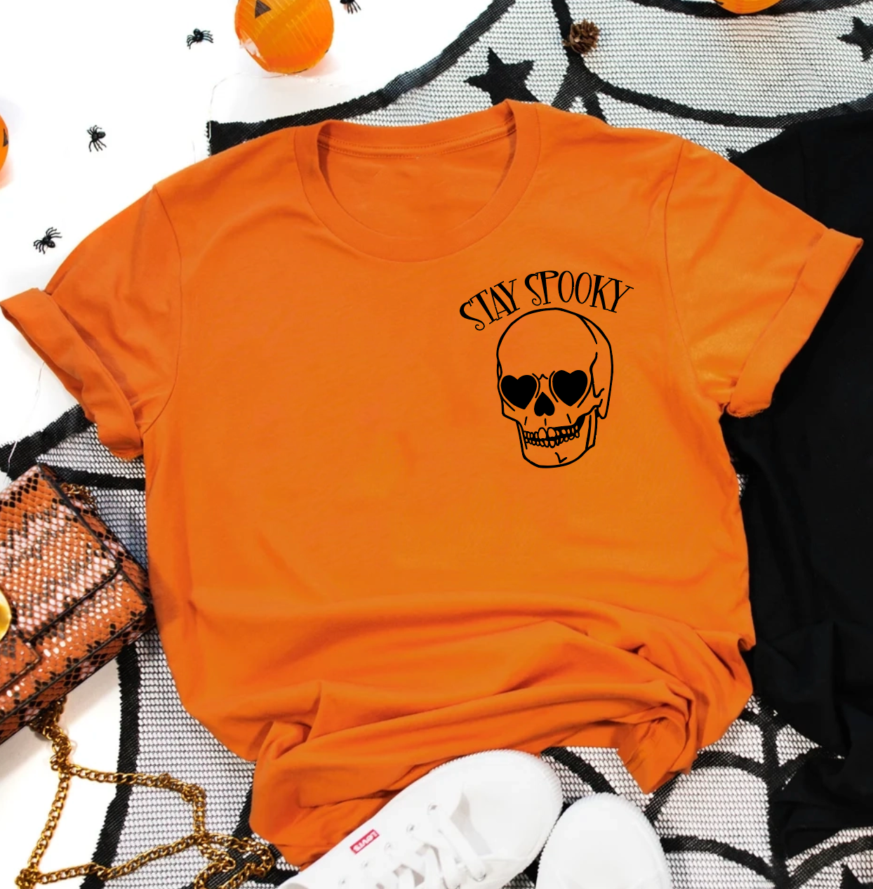 Stay Spooky (orange pocket tee)