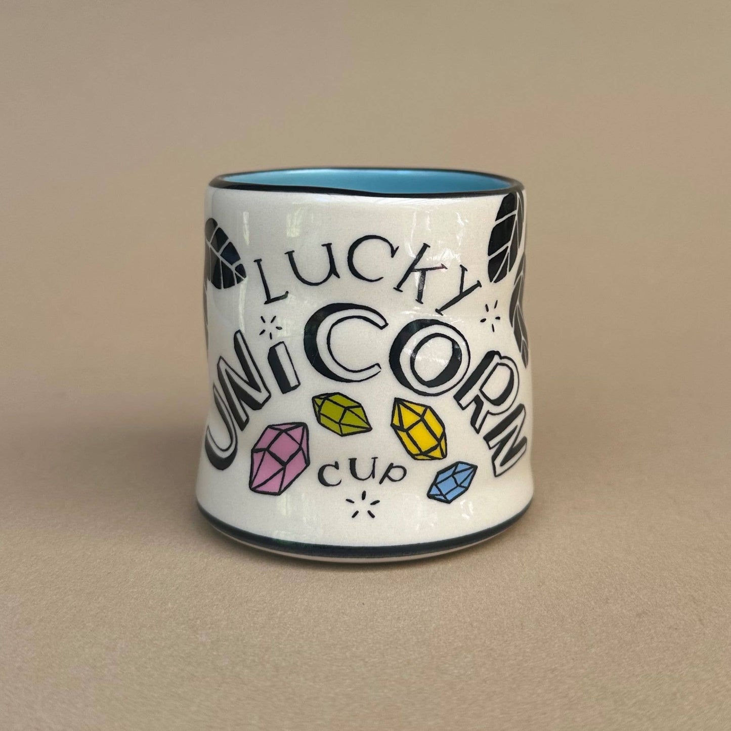 Lucky Unicorn Cup - Medium Cermaic Mug
