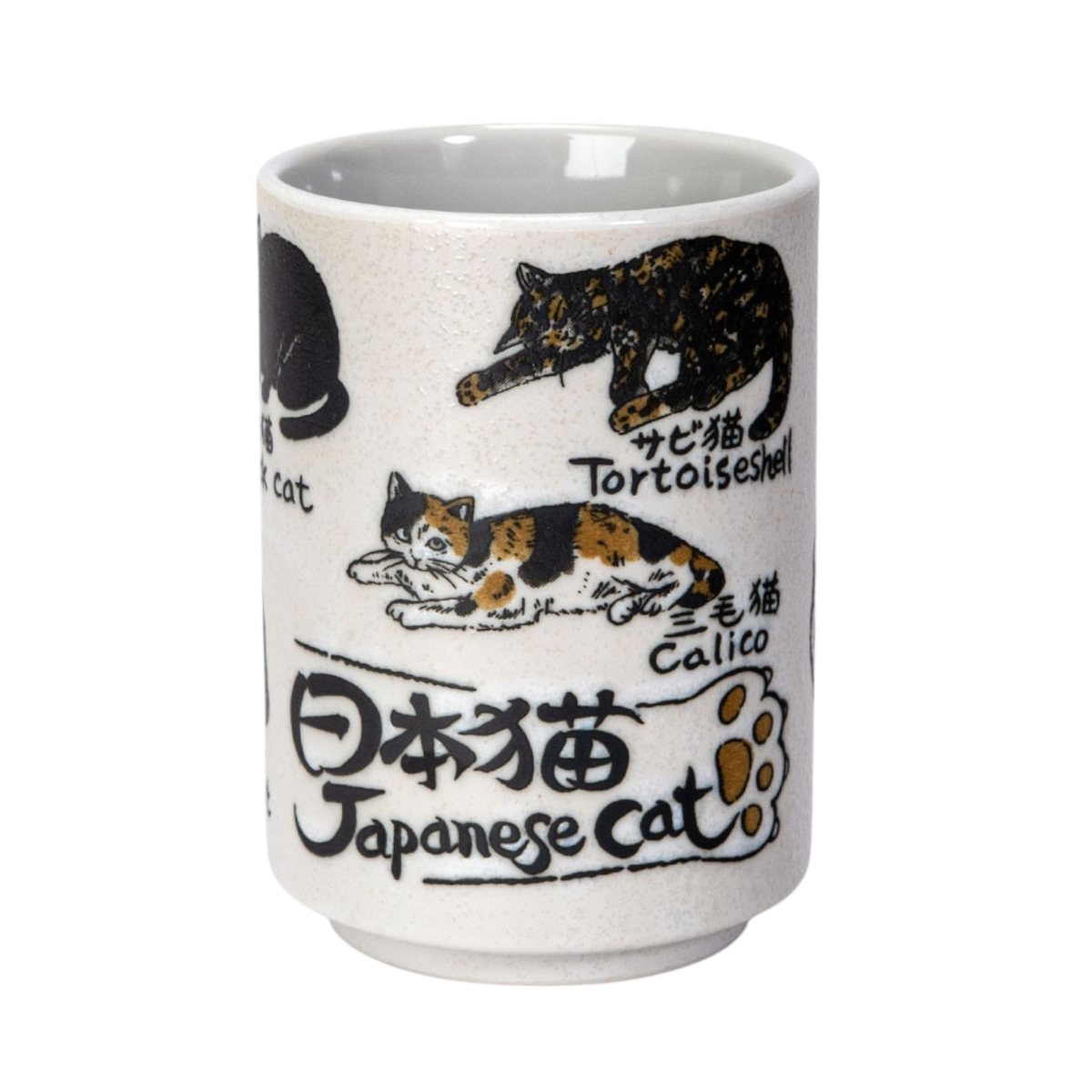 Japanese Cat Yunomi Style Tea Cup