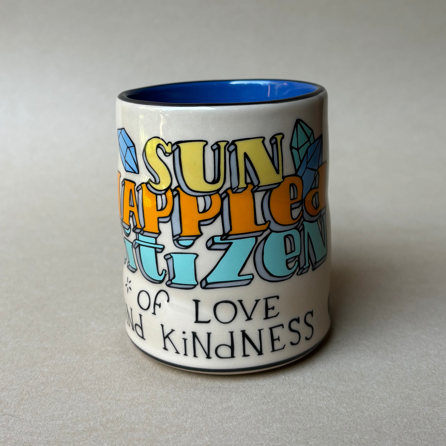 Sun Dappled Cat Spark Cup - Large Ceramic Mug