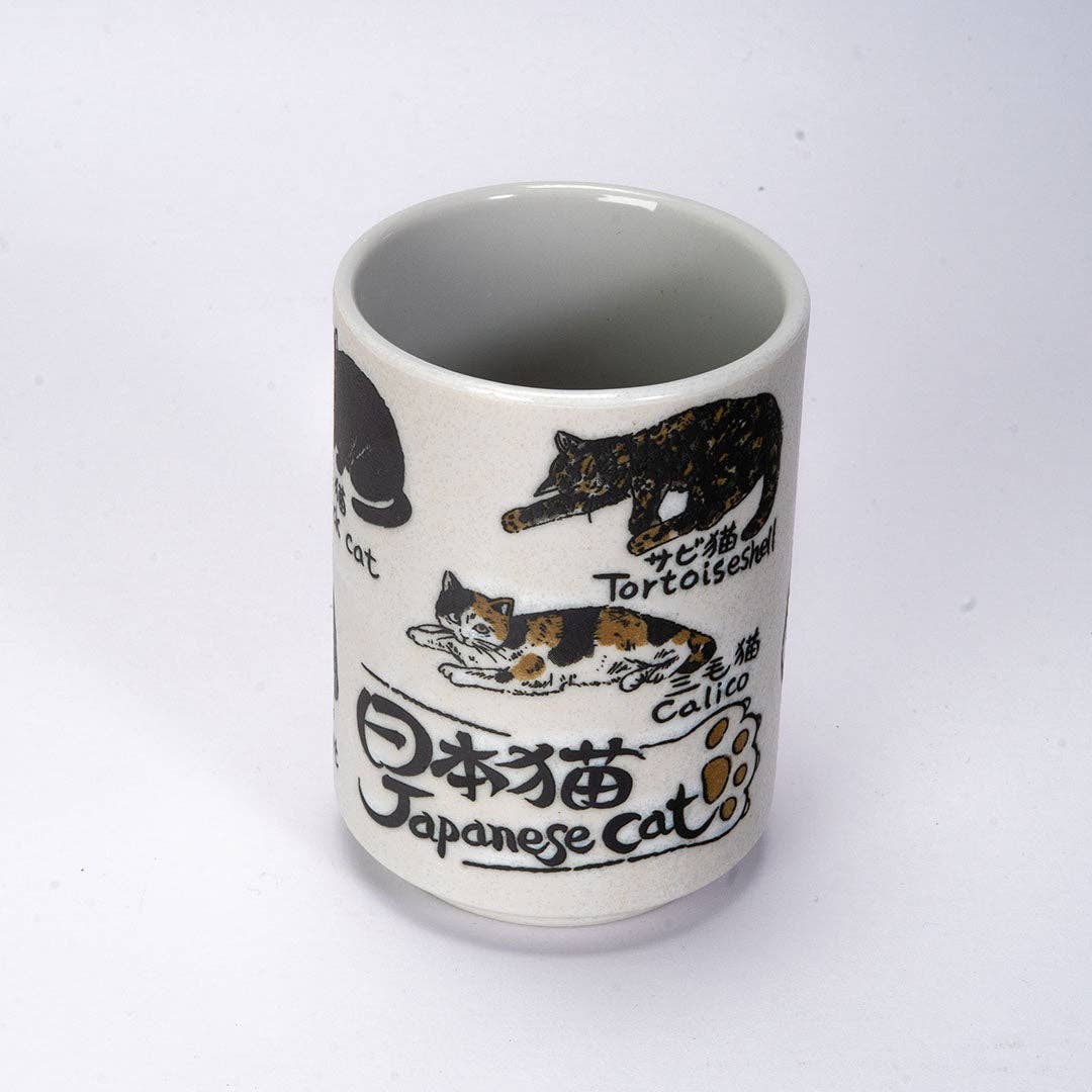 Japanese Cat Yunomi Style Tea Cup