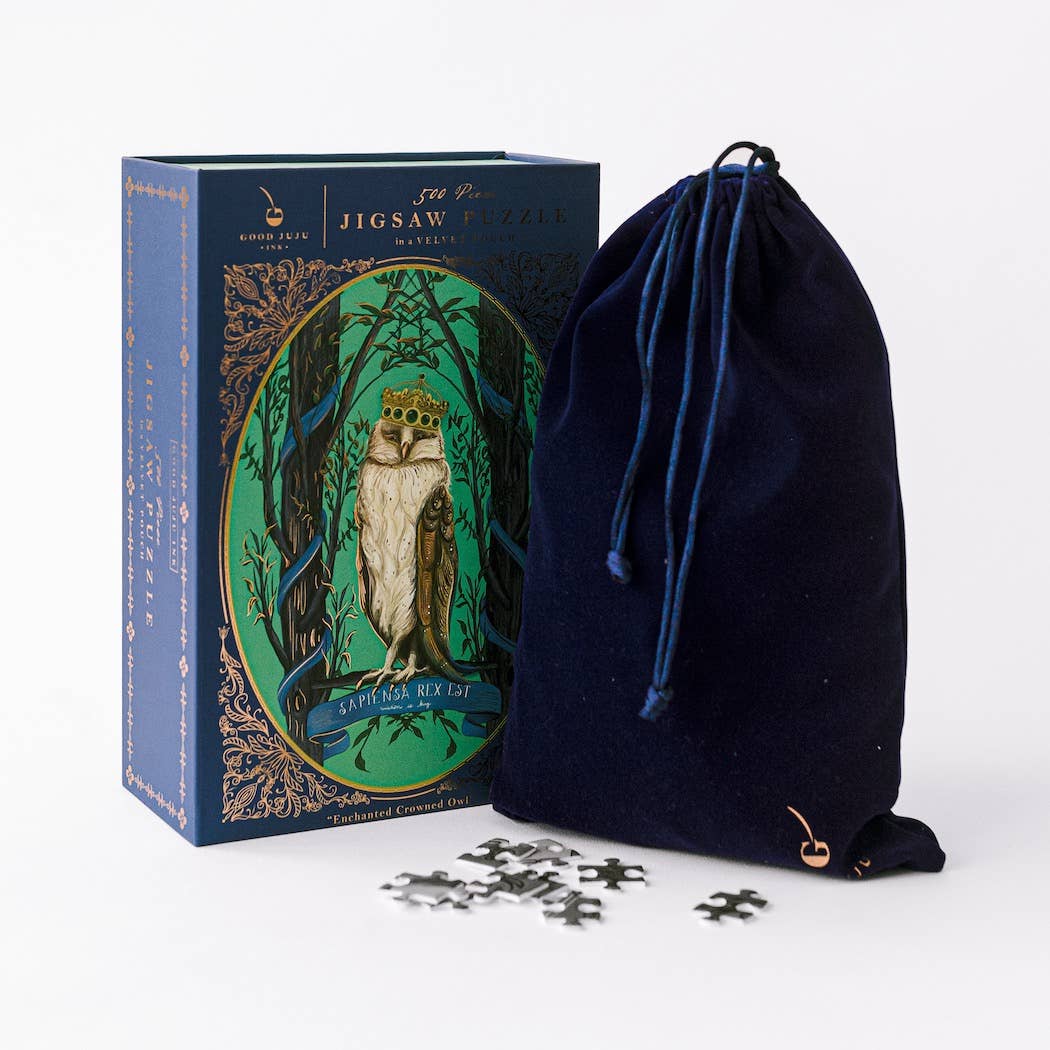 Enchanted Crowned Owl Cameo Puzzle