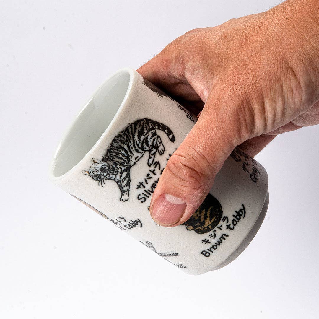 Japanese Cat Yunomi Style Tea Cup