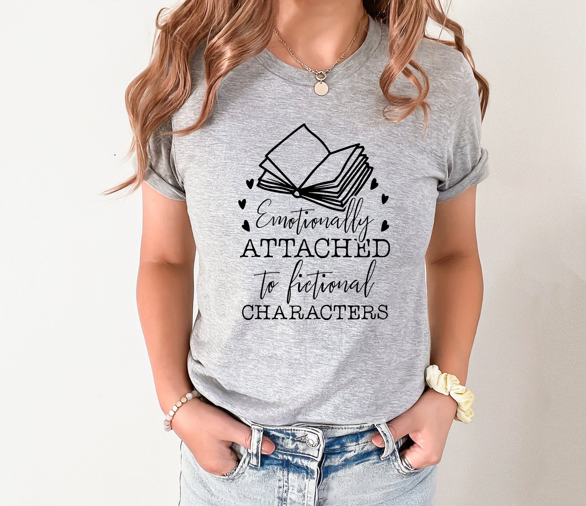 Wholesale Emotionally Attached Graphic Tee - Grey