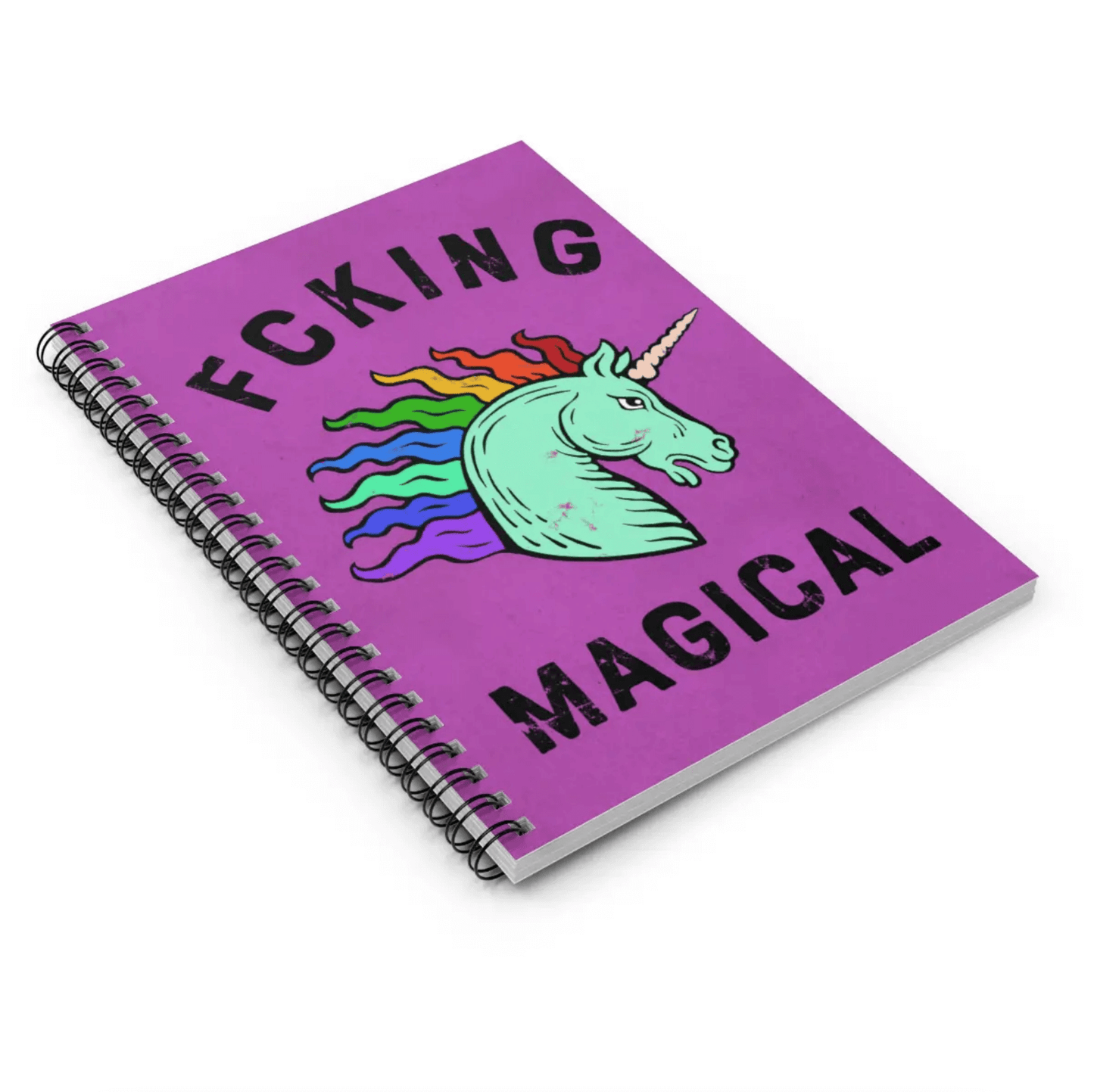 rainbow unicorn spiral notebook